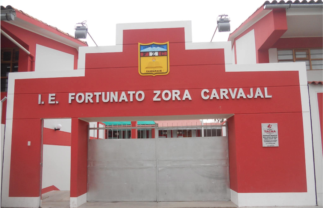 Fachada del colegio Fortunato Zora Carbajal, Candarave